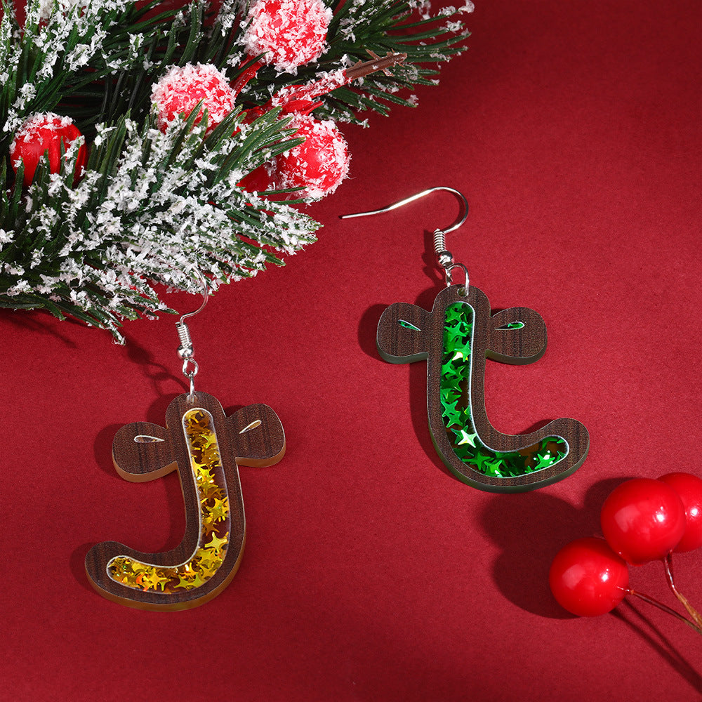 Eco-friendly Acrylic Earrings Christmas XINGX