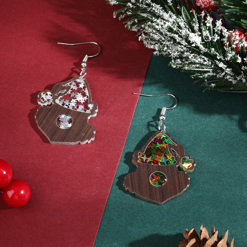 Eco-friendly Acrylic Earrings Christmas XINGX