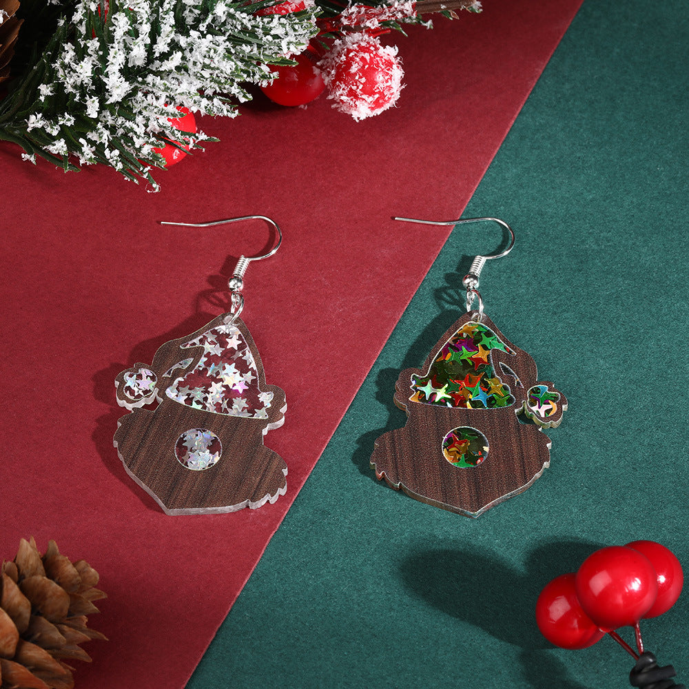 Eco-friendly Acrylic Earrings Christmas XINGX