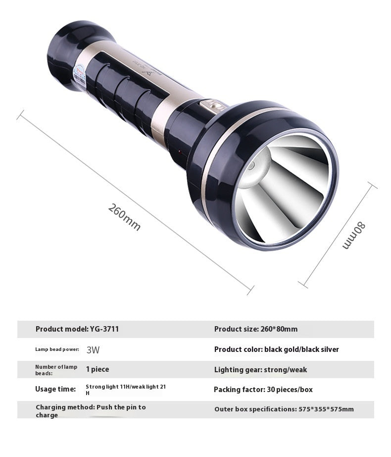 Led Flashlight Rechargeable Mini Plastic Home Lighting