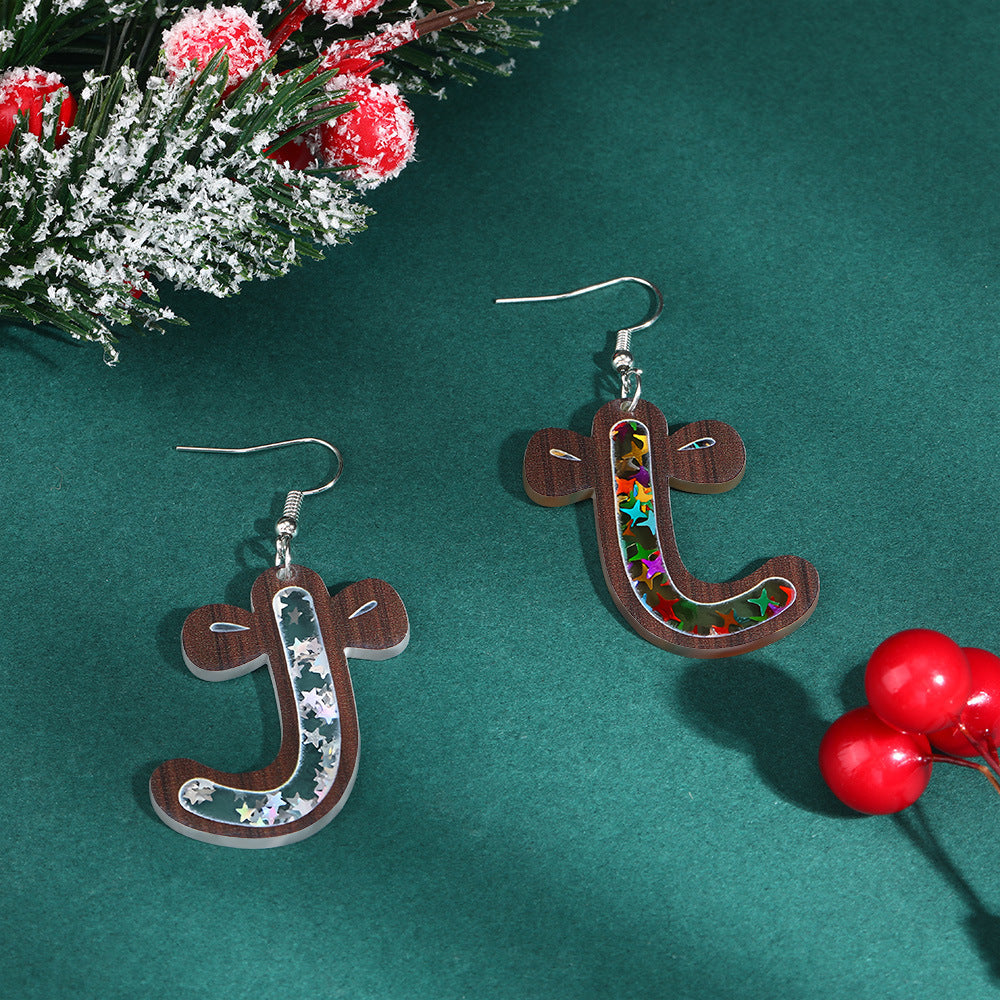 Eco-friendly Acrylic Earrings Christmas XINGX