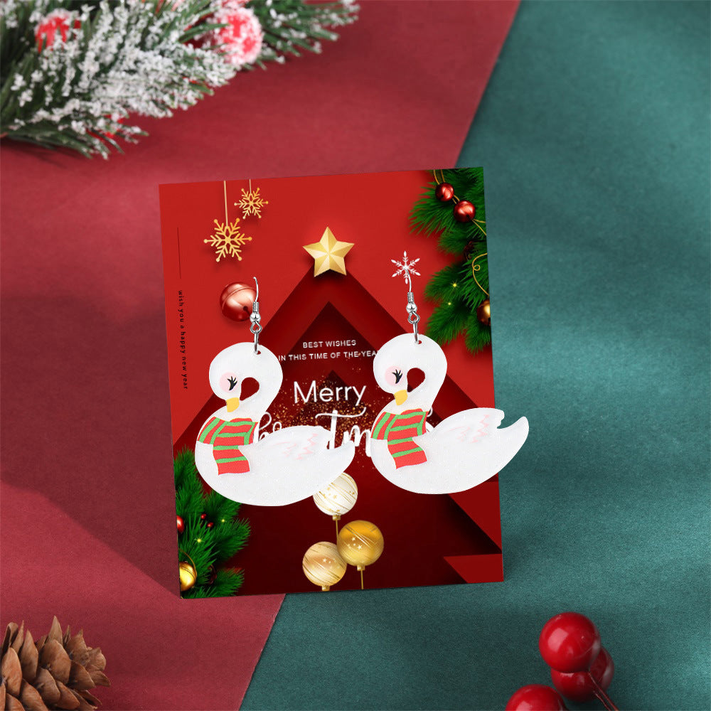 Eco-friendly Acrylic Earrings Christmas XINGX