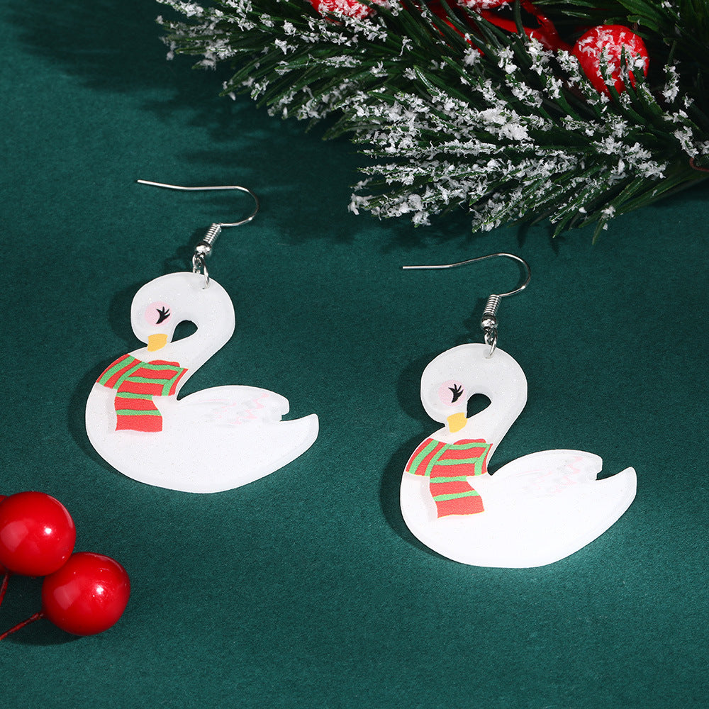 Eco-friendly Acrylic Earrings Christmas XINGX